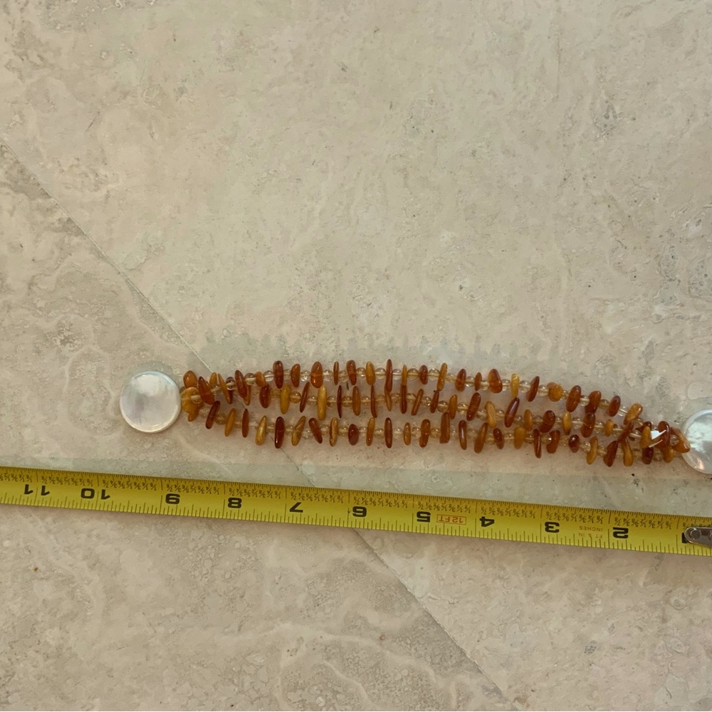 Fun Multi-strands of Amber beaded Bracelet - Picture 3 of 3